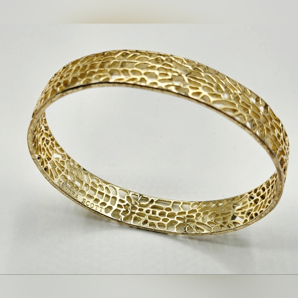 Kendra Scott Jewelry - KENDRA SCOTT Filagree Style Bangle Braclet Gold Plated Dust Bag Included